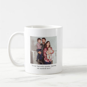 Caneca De Café Foto e Texto ou Citação Personalizados