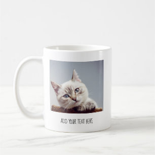 Caneca De Café Foto e Texto Personalizados de Animal de Estimação