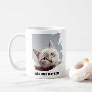 Caneca De Café Foto e Texto Personalizados de Animal de Estimação