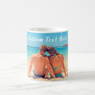 Caneca De Café Foto e texto personalizados - seu próprio Design 
