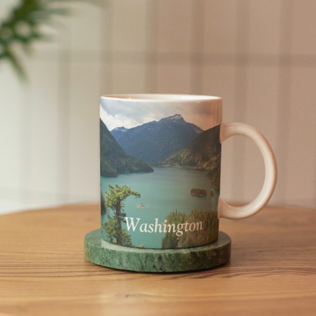 Caneca De Café Foto em Cascades do Norte do Estado de Washington (In Situ Coaster)