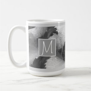 Caneca De Café Foto em preto e branco de fita deixa Cinza inicial