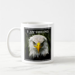 Caneca De Café Foto engraçada de águia mal-humorada sorrindo