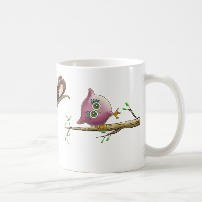 Caneca De Café Foto Engraçada De Coruja (Direita)