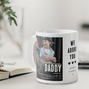 Caneca De Café Foto engraçada e fofa DEFINIÇÃO de PAI 2