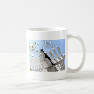 Caneca De Café Foto Épica de Gato com Dito Motivacional para Alca