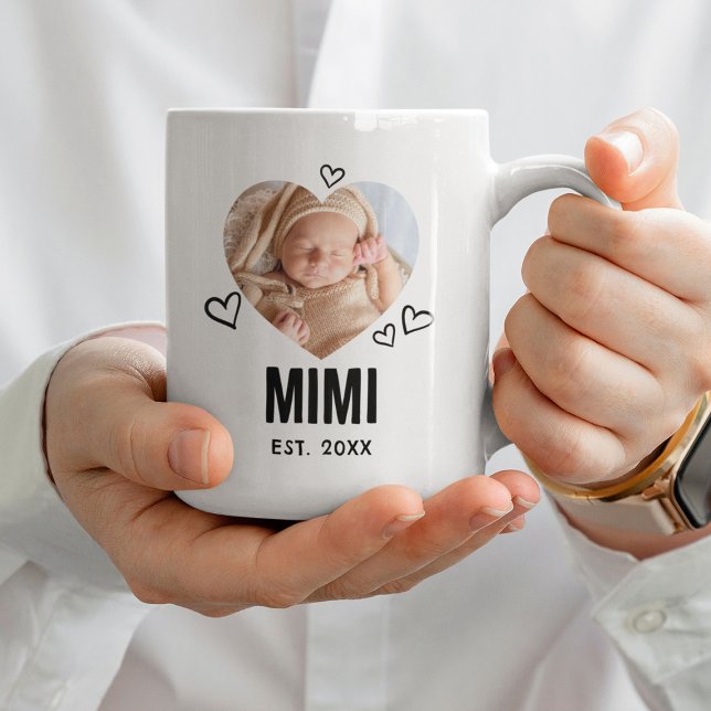 Caneca De Café Foto Esboçada do Coração da Mimi (Criador carregado)