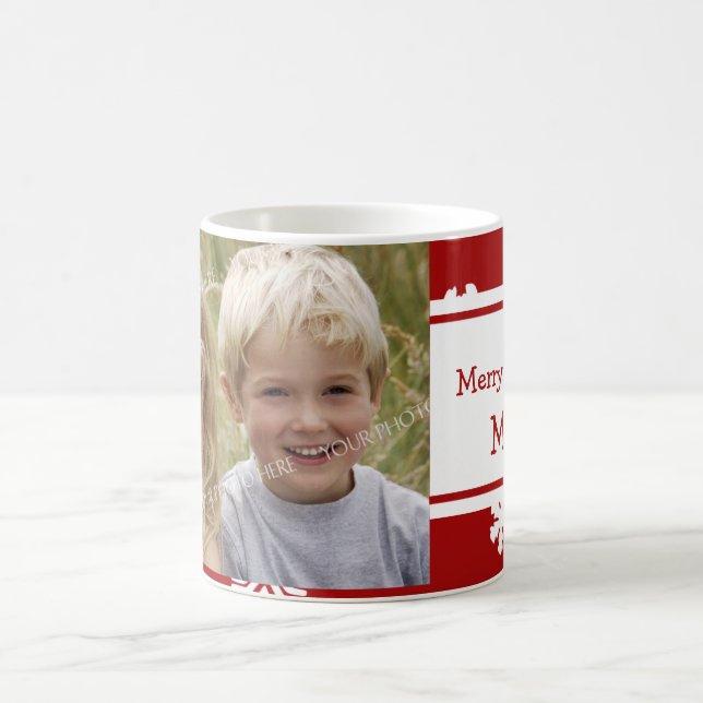 Caneca De Café Foto Feliz Natal Mãe Mug (Centro)