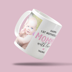 Caneca De Café Foto Feliz Primeiro Dia das Mães