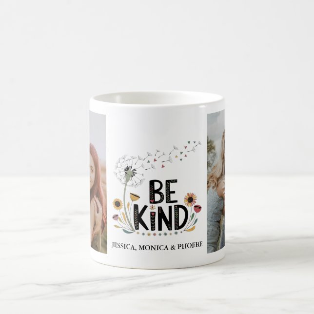 Caneca De Café Foto Floral Mug "Be Kind" (Centro)