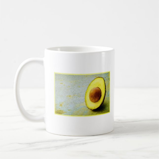 Caneca De Café Foto "Half Avocado". Compre agora (Esquerda)