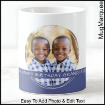 Foto & Mensagem Personalizada Branco & Azul C49 Me