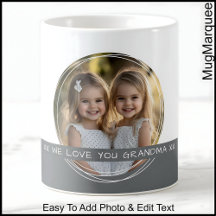 Foto & Mensagem Personalizada Branco & Cinza C19 M