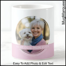 Foto & Mensagem Personalizada Branco & Rosa C52 Me