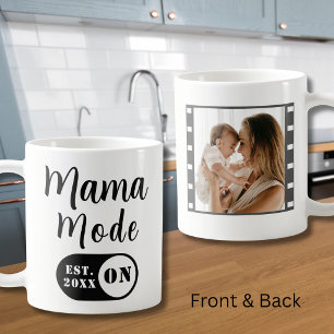 Caneca De Café Foto Minimalista Mãe Est Ano Modo Mamãe ATIVADO