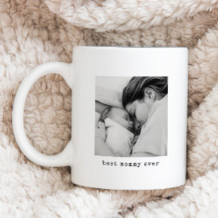Caneca De Café Foto Minimalista Melhor Mamãe do Mundo
