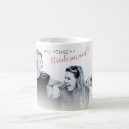 Caneca De Café Foto Minimalista Moderna | Você Será Minha Dama de