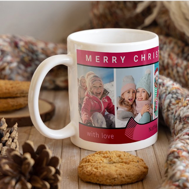Caneca De Café Foto: Modern Christmas Mug (Criador carregado)