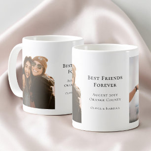 Caneca De Café Foto Moderna Personalizada Melhores Amigos Para Se