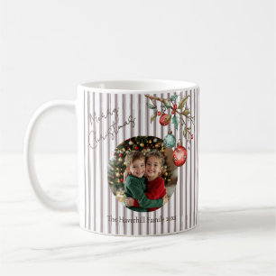 Caneca De Café Foto Moderna, Pink Stripe
