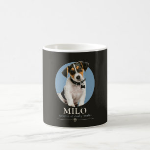 Caneca De Café Foto & Nome de Cachorro Engraçado Personalizado