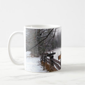 Caneca De Café Foto original - cenário de inverno de neve