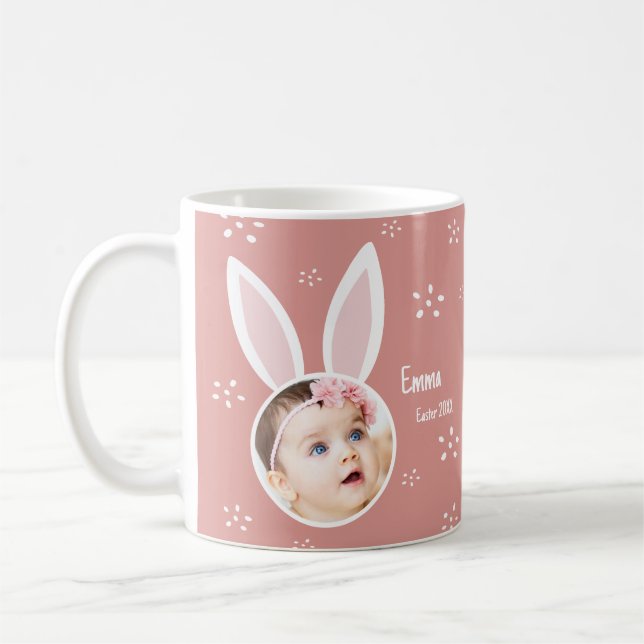 Caneca De Café Foto para crianças pequenas com ouvidos coelhos +  (Esquerda)