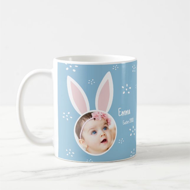 Caneca De Café Foto para crianças pequenas com ouvidos coelhos +  (Esquerda)
