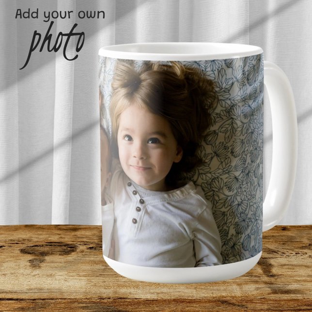 Caneca De Café Foto personalizada (Personalized Photo Coffee Mug. Add your own photograph or artwork. Custom gifts and keepsake mugs)