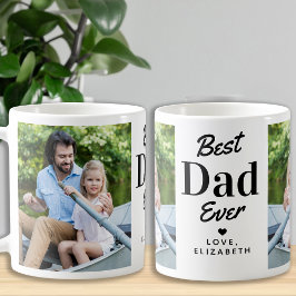 Caneca De Café Foto Personalizada 2 do Melhor PAI Moderno Nunca