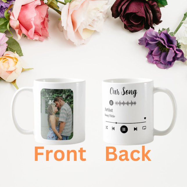 Caneca De Café Foto personalizada, canção, artista para (Criador carregado)