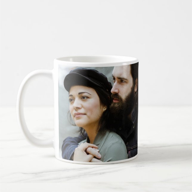 CANECA DE CAFÉ FOTO PERSONALIZADA COM CAFÉ ROMÂNTICO MUG (Esquerda)