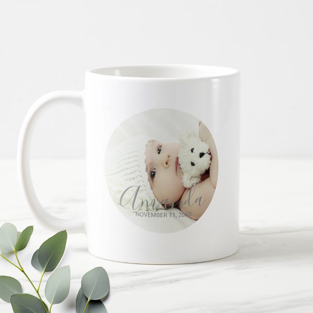 Caneca De Café Foto personalizada com nome e texto personalizados (Criador carregado)