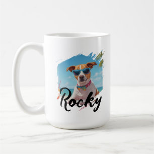 Caneca De Café Foto personalizada da família de animais de estima
