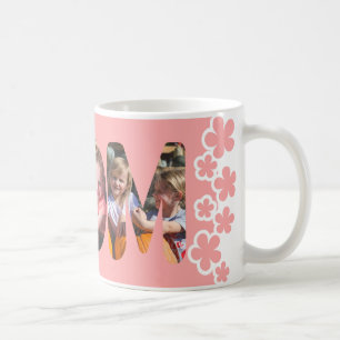 Caneca De Café Foto personalizada da mãe rosa