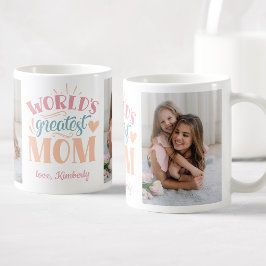 Caneca De Café Foto personalizada da maior mãe do mundo