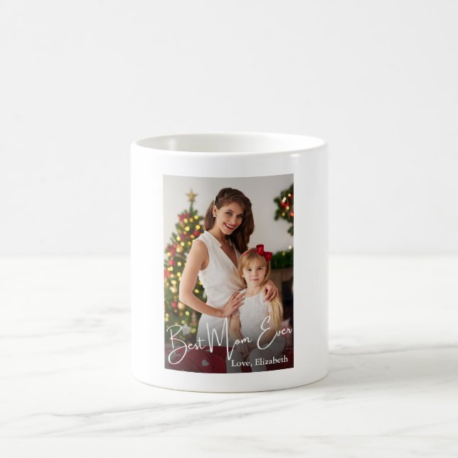 Caneca De Café Foto personalizada da melhor mãe de sempre (Centro)