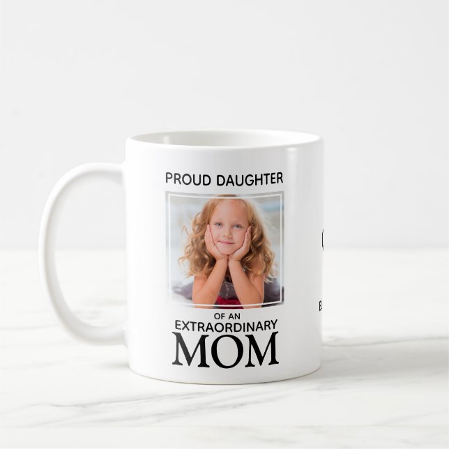 Caneca De Café Foto personalizada da melhor mãe do mundo (Esquerda)