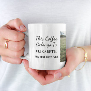 Caneca De Café Foto personalizada da melhor tia nunca