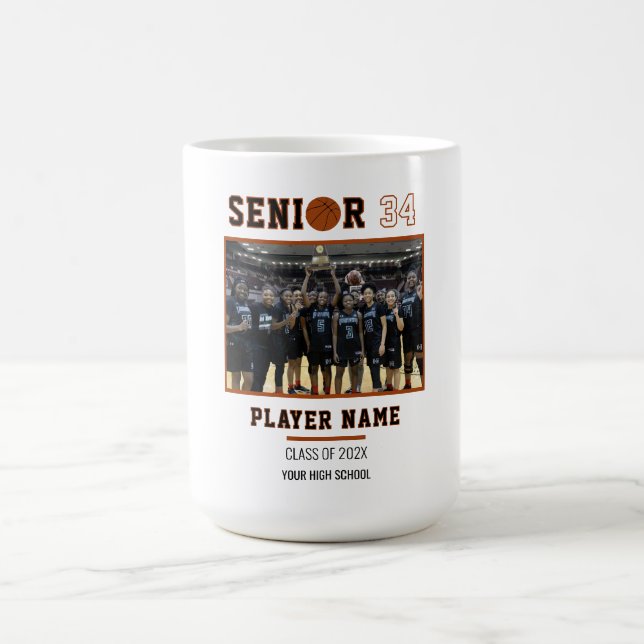 Caneca De Café Foto Personalizada da Noite de Gala do Basquete (Centro)