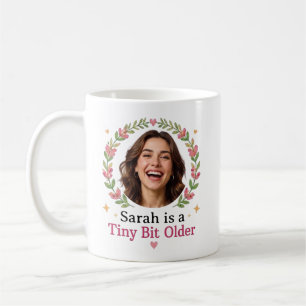 Caneca De Café Foto Personalizada de Aniversário Nome Personaliza