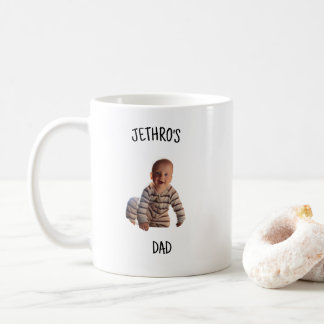 Caneca De Café Foto Personalizada de Bebê com Nome dos Pais Mamãe