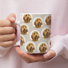 Caneca De Café Foto Personalizada de Cachorro | Rosto de Pet Pers