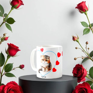 Caneca De Café Foto personalizada de cão-de-porco Na moda Dourado