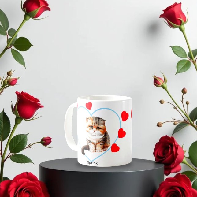 Caneca De Café Foto personalizada de cão-de-porco Na moda Dourado (Criador carregado)