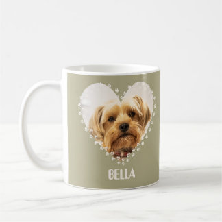 Caneca De Café Foto personalizada de cão, nome personalizado Cão,