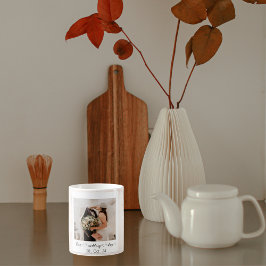 Caneca De Café Foto personalizada de casamento elegante
