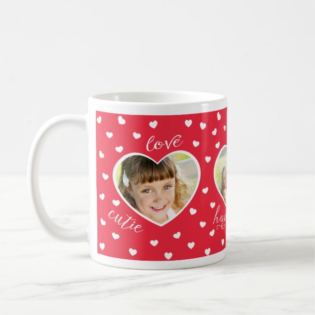 Caneca De Café Foto personalizada de coração doce 3 (Esquerda)