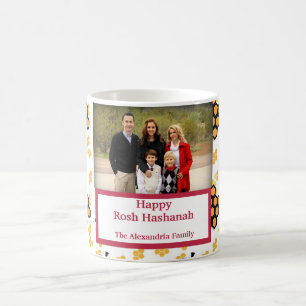 Caneca De Café Foto personalizada de Feliz Rosh Hashanah Jewish A