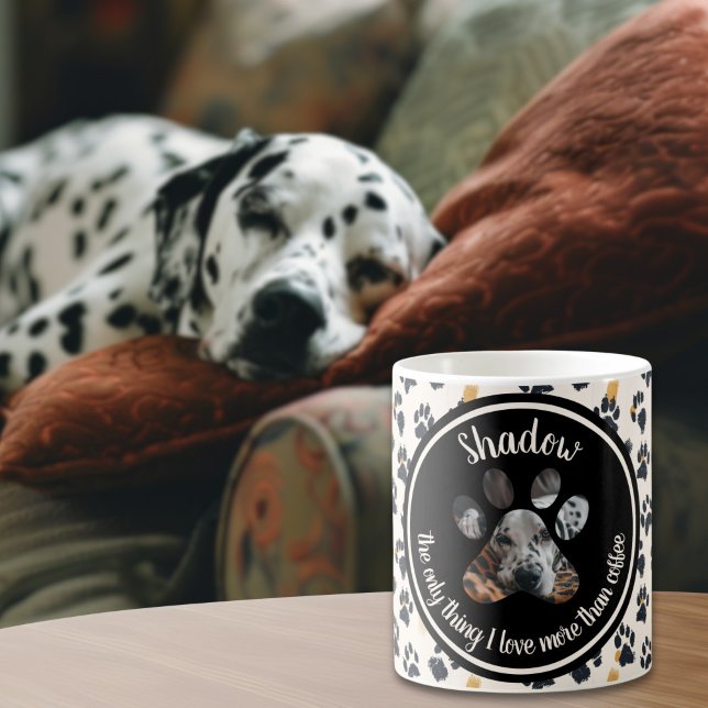 Caneca De Café Foto Personalizada De Gato De Cão Engraçado Com Ti (Criador carregado)